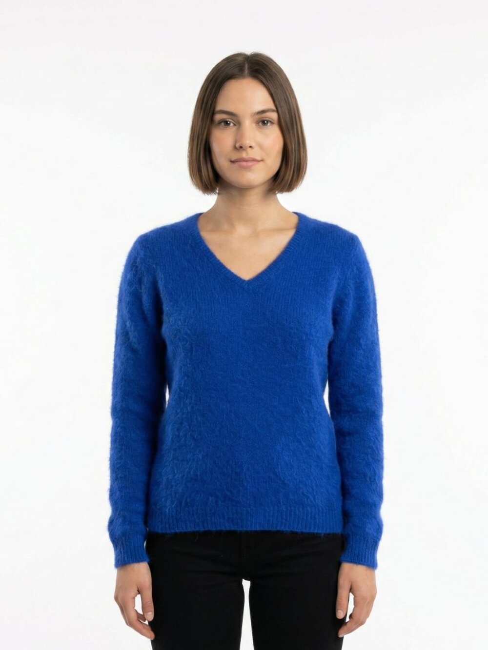 *Noos Italian Streetwear Blue V-Neck Sweater